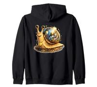 Cute Snail Disco Ball Party Animal Design for Nature Lovers Zip Hoodie