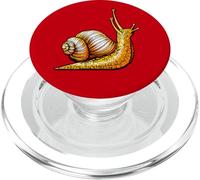 Cute Snail Drawing or Cool Snails Art for Proud Slow Runners PopSockets PopGrip for MagSafe