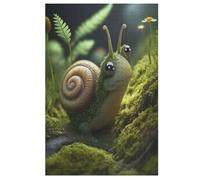 Cute Snail Jigsaw Puzzles 1000 Pieces for Adults Wooden Jigsaw Puzzles for Teenagers Educational Games Unique Gift for Birthday Christmas (78×53cm)