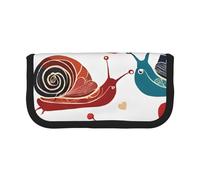 Cute Snail Large Capacity Canvas Pencil Case, Sturdy and Durable, Easy to Store in an Orderly Manner