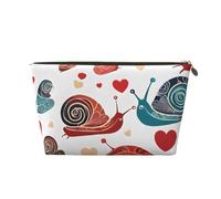Cute Snail Leather Travel Wash Bag, A Fashionable and Practical Makeup Organizer