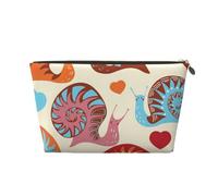 Cute Snail Leather Travel Wash Bag, Stylish and Durable, Easy to Carry