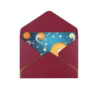 Cute Snail Luxury Pearl Paper Greeting Card With Gold Border, Blank Inside, With Envelope - Birthday, Wedding, Christmas, Valentine