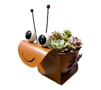 Cute Snail Metal Home Decoration Animal Plant Pot | Rustic and Fancy Succulent Cactus Window Sill Planters Living Room Office Indoor Outdoor Balcony