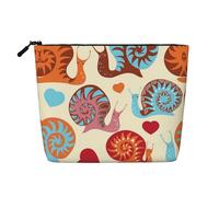 Cute Snail Multi Functional Single-Layer Linen Makeup Bag - Fashionable and Practical Cosmetic Storage Bag