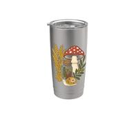 Cute Snail Mushroom Cottagecore Autumn Harvest Botanical Stainless Steel Insulated Tumbler