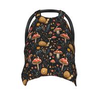 Cute Snail Mushroom Print Baby Car Seat Covers, Breathable Nursing Cover Breastfeeding Cover, Stroller Covers, Multi-use Infant Carseat Canopy, Baby Boys Girls Newborn Essentials