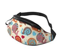 Cute Snail Print Waist Bag for Travel Hiking Cycling and Running Festival Gear Storage Unisex Pack