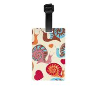 Cute Snail Print Waterproof Luggage Tags Cruise Ships Travel Essentials Backpack Suitcases Labels