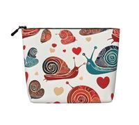 Cute Snail Single Layer Linen Like Makeup Bag, Lightweight and Cute, Easy to Use
