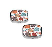 Cute Snail Square Mini Medicine Box, Lightweight to Carry, Durable and Long-Lasting