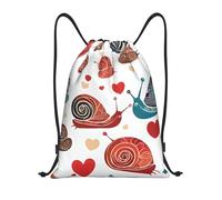Cute Snail Title: Lightweight Drawstring Duffel Bag â€“ Water-Resistant Foldable Gym Sack with Adjustable Shoulder Strap, Ideal for Sports, Yoga, Travel and School