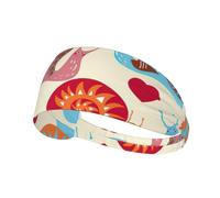 Cute Snail Workout Sweatbands Adjustable Hairband For Basketball,Fitness Athletics Football, Yoga