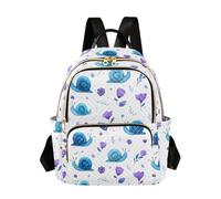 Cute Snails Bluebells B Backpack Women Ladies Handbag Shoulder Bag Casual Daypack Gift for College Work Medium