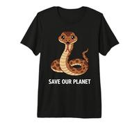 Cute Snake Nature Conservation Save Planet Men Women Kids Premium T-Shirt