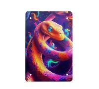 Cute Snake Print Colorful Graffiti Painting Animal Retro Poster Vintage Metal Tin Signs for Men Women Wall Art Decor for Home Bars Clubs Cafes Decoration
