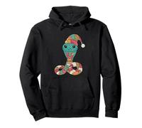 Cute Snake With Hat For Fun Holiday Vibes Pullover Hoodie