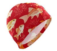 Cute Snapper Fishes Red Women Swim for Men Short Hair Waterproof caps for Swimming Hair Protection and Drag Reduction gorros para Nadar en Piscina Mujer