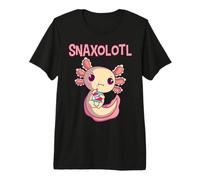 Cute Snaxolotl - Kawaii Axolotl Eating Chips Snacks Kids Premium T-Shirt