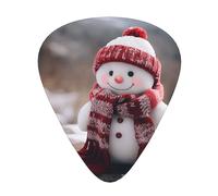 Cute Snowboard Snowman Print Guitar Pick,12 Pack,Includes Thin,Medium,Heavy Gauges,Suitable for guitar,ukulele