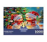 Cute Snowman 1000 Piece Jigsaw Puzzles for Adults Fun, Challenging & Brainteasing Birthday Gifts for Women And Man Art Colorful DIY Craft 38x26cm/1000pcs