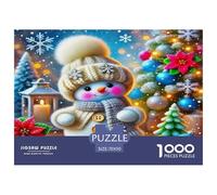 Cute Snowman 1000 Piece Jigsaws for Adults Educational Games Birthday Gifts for Women And Man Art Colorful DIY Craft 70x50cm/1000pcs