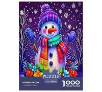 Cute Snowman 1000 Piece Jigsaws for Adults Fun, Challenging & Brainteasing Birthday Gifts for Women And Man Challenge High Difficulty 38x26cm/1000pcs