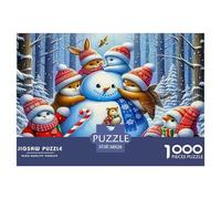 Cute Snowman 1000 Piece Jigsaws for Adults Impossible Beautiful Home Decoration Challenge High Difficulty 38x26cm/1000pcs