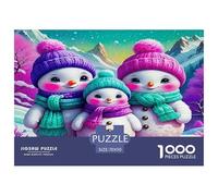 Cute Snowman 1000 Piece Jigsaws for Adults Impossible Birthday Gifts for Women And Man Challenge High Difficulty 70x50cm/1000pcs