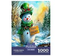 Cute Snowman 1000 Pieces Jigsaws for Adults Impossible Birthday Gifts for Women And Man Challenge High Difficulty 38x26cm/1000pcs