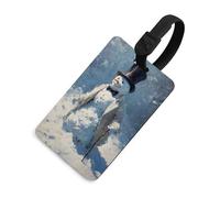 Cute Snowman Back Hat in The Snow Luggage Tag Travel Bag Suitcase Baggage Name Tags