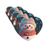Cute Snowman Car Air Freshener Cards for Women Men 4 Pack Cute Car Accessories Long Lasting Scent Car Diffuser Hanging Auto Aromatherapy Tablets Car Fresheners Gifts