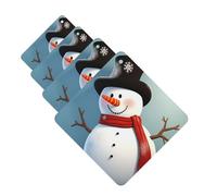Cute snowman Car Air Freshener Cards for Women Men 4 Pack Cute Car Accessories Long Lasting Scent Car Diffuser Hanging Auto Aromatherapy Tablets Car Fresheners Gifts