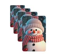 Cute Snowman Car Air Freshener Cards for Women Men 4 Pack Cute Car Accessories Long Lasting Scent Car Diffuser Hanging Auto Aromatherapy Tablets Car Fresheners Gifts
