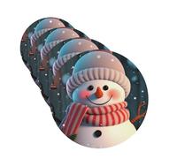 Cute Snowman Car Air Freshener Cards for Women Men 4 Pack Cute Car Accessories Long Lasting Scent Car Diffuser Hanging Auto Aromatherapy Tablets Car Fresheners Gifts
