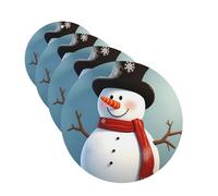 Cute snowman Car Air Freshener Cards for Women Men 4 Pack Cute Car Accessories Long Lasting Scent Car Diffuser Hanging Auto Aromatherapy Tablets Car Fresheners Gifts