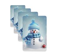 Cute Snowman Car Air Freshener Cards for Women Men 4 Pack Cute Car Accessories Long Lasting Scent Car Diffuser Hanging Auto Aromatherapy Tablets Car Fresheners Gifts