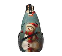 Cute Snowman Crossbody Sling Bag Crossbody Shoulder Chest Bag Shoulder Strap Waist Fanny Pack Men Women