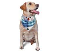Cute Snowman Dog Bandanas Triangle Puppy Scarfs for Boy and Girl, Washable Daily Bibs Handkerchief Customize Dog & Cat Neckwear, Birthday Cute Soft Pet Scarf Kerchief