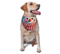 Cute Snowman Dog Bandanas Triangle Puppy Scarfs for Boy and Girl, Washable Daily Bibs Handkerchief Customize Dog & Cat Neckwear, Birthday Cute Soft Pet Scarf Kerchief