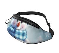 Cute Snowman Fanny Pack for Men Women Fashion Running Waist Packs Waterproof Crossbody Bags Everywhere Belt Bag with Adjustable Strap Sports Hip Pack for Travel Wallet