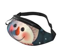 Cute Snowman Fanny Pack for Men Women Fashion Running Waist Packs Waterproof Crossbody Bags Everywhere Belt Bag with Adjustable Strap Sports Hip Pack for Travel Wallet