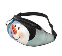 Cute snowman Fanny Pack for Men Women, Waterproof Sports Waist Bag Fashion Belt Bag Crossbody Bags Hip Bum Bag with Adjustable Strap Large Sling Bag Purse for Travel Hiking
