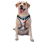 Cute Snowman in The Snowy Mountains Dog Harness for Small, Medium, and Large Dogs – Reflective Straps, Adjustable Fit with Quick-Release Buckles