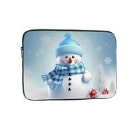 Cute Snowman Laptop Case 13 inch, Shockproof Protective Computer Sleeve Cover Water Resistant Laptop Bag Carrying Tablet Cover Briefcase Handbags Gifts for Men Women