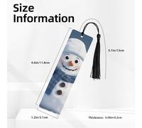 Cute Snowman Parrern Print Wooden Bookmarks Beautiful Notebook Accessories for Men Women Book Lovers