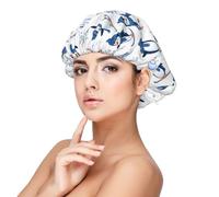 Cute Snowman Penguin Print Satin Silk Bonnet for Sleeping Women, Adjustable Double Layer Satin Hair Bonnet Night Sleep Cap for Curly Hair