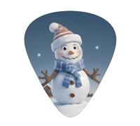 Cute Snowman Print Guitar Pick,12 Pack,Includes Thin,Medium,Heavy Gauges,Suitable for guitar,ukulele
