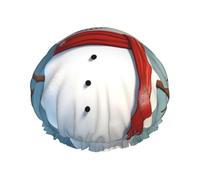 Cute snowman Shower Caps for Women Reusable Waterproof Shower Bonnet Large Elastic Bath Caps Double Layers Bathing Hair Caps Designed for all Hair Lengths with PEVA Lining