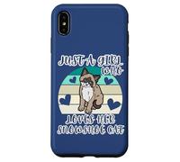 Cute Snowshoe Siamese Just A Girl Who Loves Her Snowshoe Cat Case for iPhone XS Max